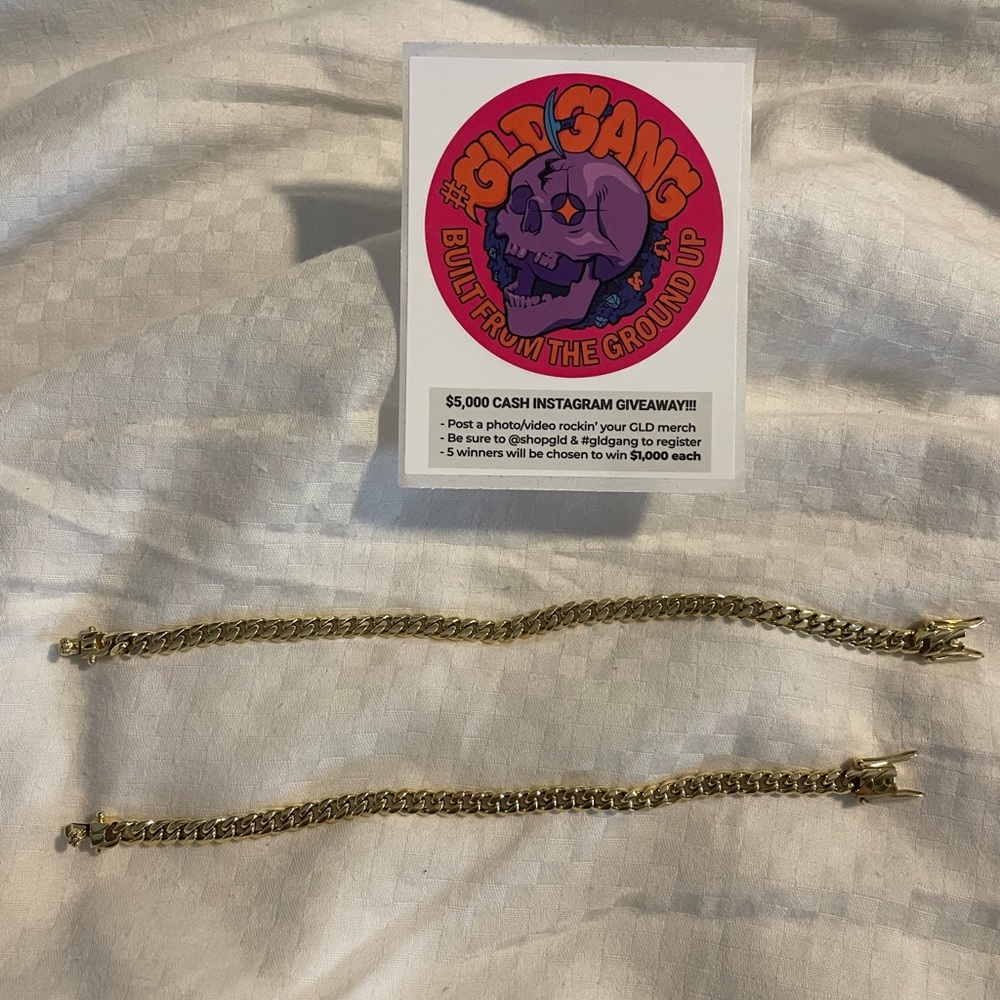 2 5mm Miami Cuban Link Bracelet 18k Gold Plated, 6” and 7” / Yellow Gold